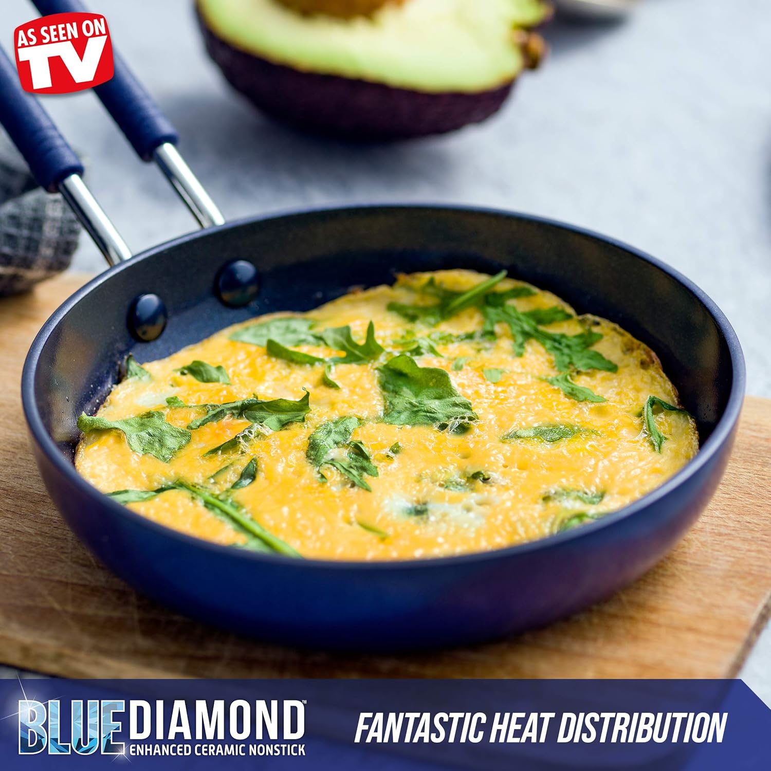 Blue Diamond Cookware Healthy Ceramic Nonstick Mini Egg Pan, Blue - 24hrsmart